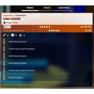 Fortnite: Save The World - 3x Reload Floor Launcher Schematic