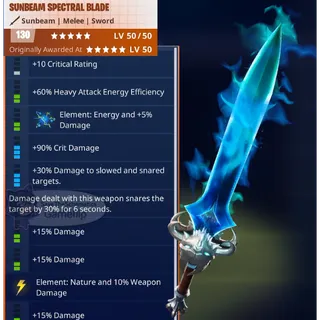 Fortnite: Save The World Schematic - 10 Perk Spectral Blade