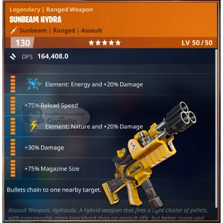Fortnite: Save The World Schematic - Double Element Energy / Nature Chain Hydra