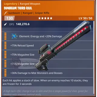 Fortnite: Save The World Schematic - x2 Magazine Size Third Rail