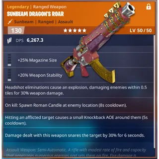 Fortnite: Save The World Schematic - AOE Dragon's Roar