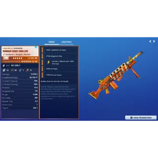 Fortnite: Save The World - Nature Bullet Chain Candy Corn LMG Schematic