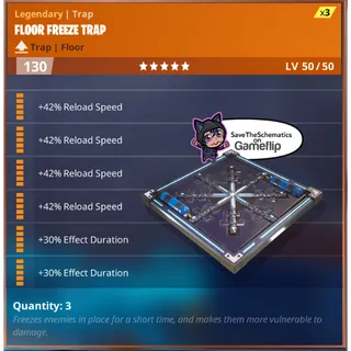 Fortnite: Save The World Schematic - 4x Reload Floor Freeze Trap