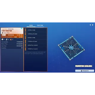 Fortnite: Save The World - 2x Reload Speed / 2x Effect Duration Floor Freeze Trap Schematic