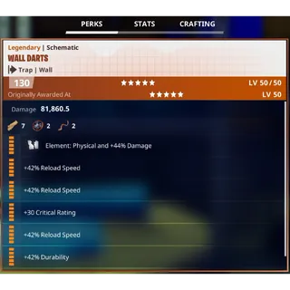 Fortnite: Save The World - 3x Reload Wall Darts Schematic