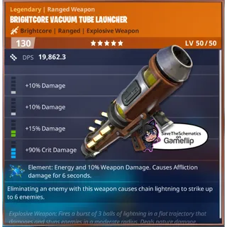 Fortnite: Save The World Schematic - Affliction Chain on Elim Vacuum Tube Launcher