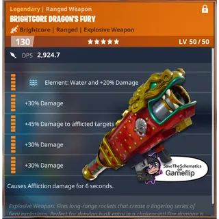 Fortnite: Save The World Schematic - Water Dragon's Fury