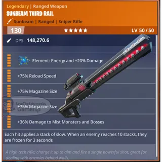 Fortnite: Save The World Schematic - x2 Magazine Size Third Rail