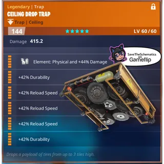 Fortnite: Save The World Schematic - 3x Reload Speed Ceiling Drop Trap 