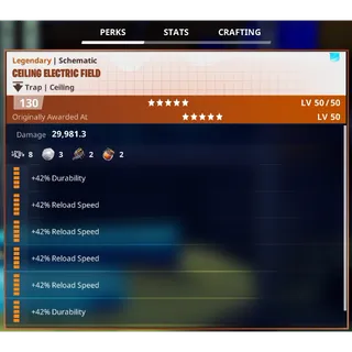 Fortnite: Save The World - 4x Reload Ceiling Electric Field Schematic