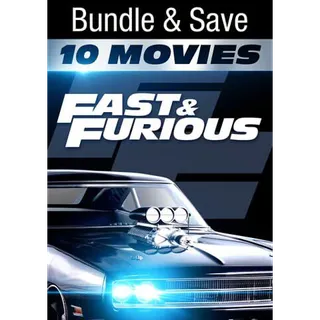 Fast and Furious 10-Movie Collection (Theatrical + Extended) 4K Moviesanywhere