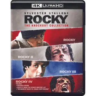 Rocky 1 - 4 The Knockout Collection 4K VUDU - AZ5