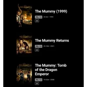 The Mummy Trilogy 4K Moviesanywhere