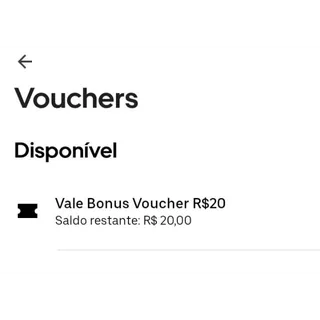 R$20.00 BRL Uber