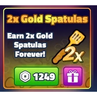 2x gold spatulas