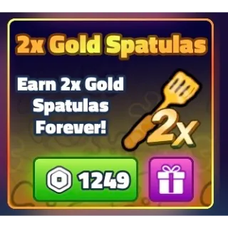 2x gold spatulas