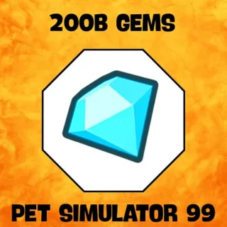200B GEMS / 200 BILLION - PS99 / PET SIMULATOR 99 - WITH MAILBOX
