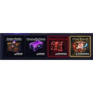1M Mythical Chest + 10K Cosmetic Crate +10K Aura Crate +2M Clan Reroll - Sailor Piece