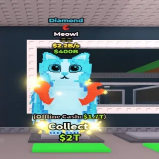 🦉DIAMOND MEOWL 2.2B/S 🐱🦉 Real Stock Unlike Others🧠 Steal a Brainrot | 🎭INSTANT DELIVERY