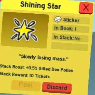 1x Shining Star Sticker BSS