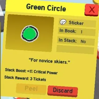1x Green Circle Sticker BSS