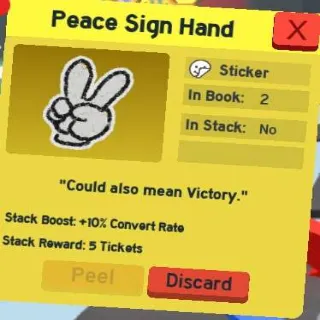 Peace Sign Hand Stickerbss