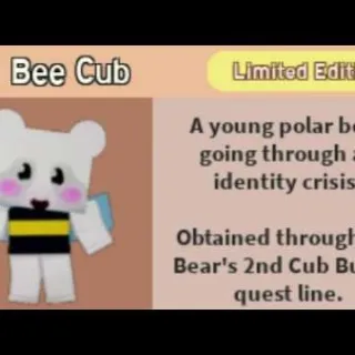 Bee Bear Cub Buddy Skin