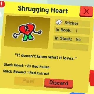 1x Shrugging Heart Sticker