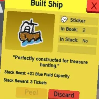 1x Built Ship Sticker bss