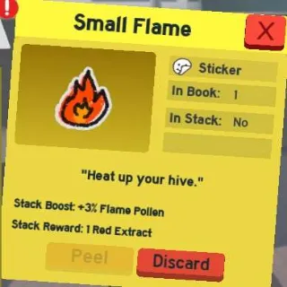 1x Small Flame Sticker BSS