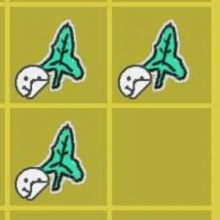 3x Hastate Leaf Stickers