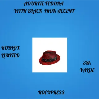 ✅ adurite fedora with black iron accent (afwbia)