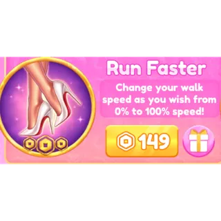 ✅ dress to impress- walk faster