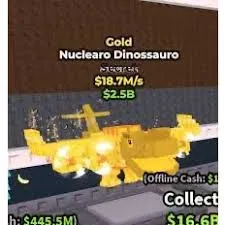 ✅ gold nuclearo dinossauro ONE TIME OFFER💲