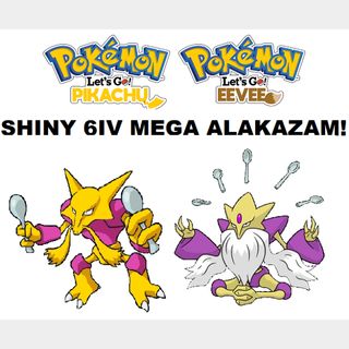 Shiny Alakazam / Pokemon Let's Go / 6IV Pokemon / Shiny Pokemon