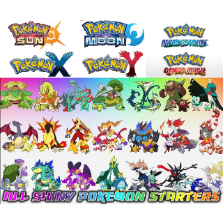 Pick Any 3 Shiny 6iv Starters From Any Generation Pokemon X Y Omega Ruby Alpha Sapphire Sun An Gameflip