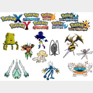 All the legendary, mythical, and ultra beast pokemon with shiny forms