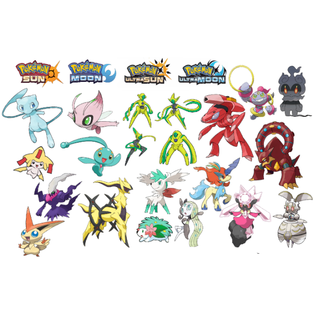 Event Pokemon All Shiny Mythical Pok In Game Items