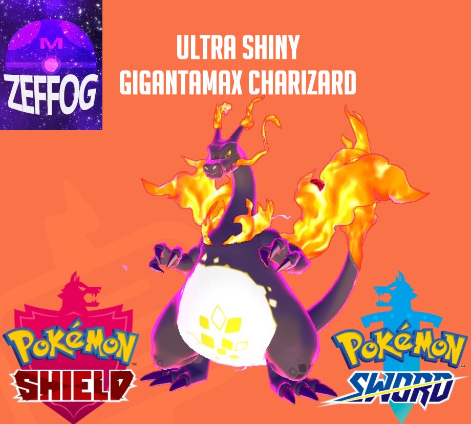 Pokemon Sword and Shield Shiny Gigantamax Charizard 6IV-EV Trained –  Pokemon4Ever