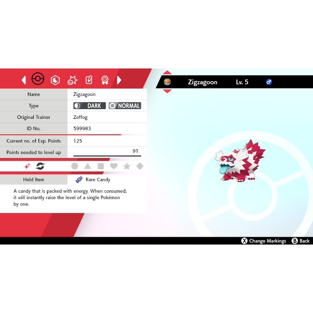 Bundle Shiny Galarian Zigzagoon In Game Items