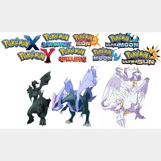 ✨ SHINY 6IV Reshiram Zekrom Kyurem 3-PACK ✨ Pokemon Ultra Sun