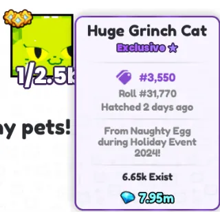 Huge Grinch Cat