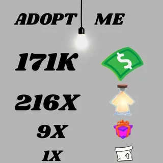 171K Bucks And 216X Potions And 9X Admin Abuse Box And 2D Box - Adopt Me