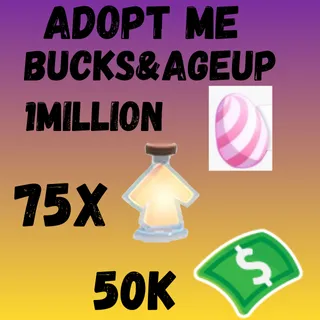 bucks & ageup & potion adopt me 
