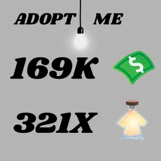 169K Bucks And 321X Potions - Adopt Me