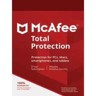 Mcafee total protection 1 PC 3 Years