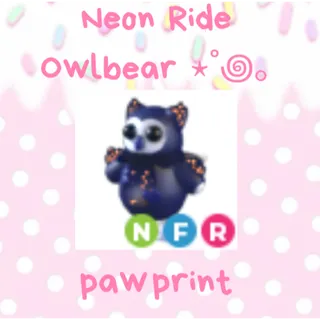neon owl bear