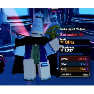 Saiko (Spirit Medium) Rare Unit Level 1 Anime Vanguards