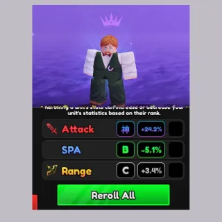 (Bundle) Vanguard Iscanur (Pride) Z+,S,A Stats and 1 unit with Perfect Godly Attack 24.2% Stats unit