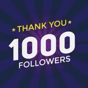 1,000 TikTok followers